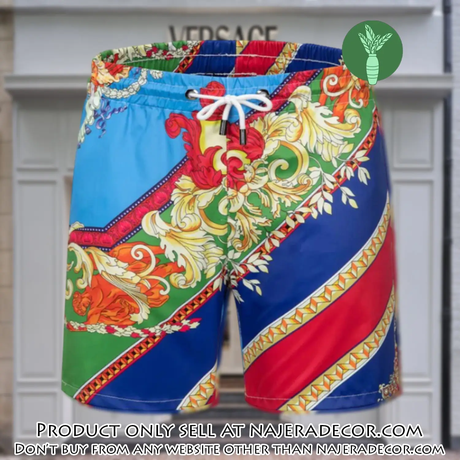 Versace hot new 3d luxury all over print shorts pants for men njr2808277